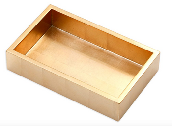 Caspari Holder: Guest Towel - Gold Lacquer